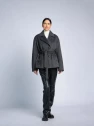 Полупальто женское AOSILEIBANG fashion 1199 темно-серый
