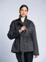 Полупальто женское AOSILEIBANG fashion 1199 темно-серый