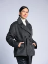 Полупальто женское AOSILEIBANG fashion 1199 темно-серый