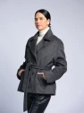 Полупальто женское AOSILEIBANG fashion 1199 темно-серый