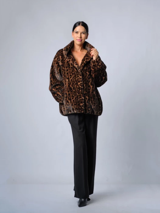 Шуба женская коричневая AOSILEIBANG fashion 9919-7