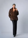 Шуба женская коричневая AOSILEIBANG fashion 9919-7
