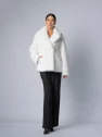 Шуба женская белая AOSILEIBANG fashion 9650-L