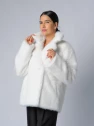 Шуба женская белая AOSILEIBANG fashion 9650-L