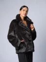 Шуба женская темно-шоколадная AOSILEIBANG fashion 9650-L