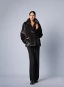 Шуба женская темно-шоколадная AOSILEIBANG fashion 9650-L