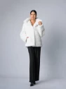 Шуба женская белая AOSILEIBANG fashion 9965-65