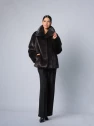 Шуба женская темно-коричневая AOSILEIBANG fashion 9965-65