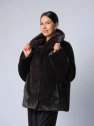 Шуба женская темно-коричневая AOSILEIBANG fashion 9965-65