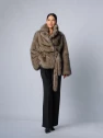Шуба женская коричневая AOSILEIBANG fashion 9711-65C
