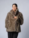 Шуба женская коричневая AOSILEIBANG fashion 9711-65C