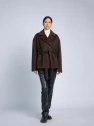 Пальто женское коричневое AOSILEIBANG fashion 1199