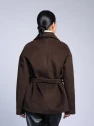 Пальто женское коричневое AOSILEIBANG fashion 1199