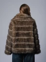 Шуба женская коричневая AOSILEIBANG fashion 9920-65