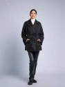 Пальто женское чёрное AOSILEIBANG fashion 1395-8