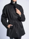 Пальто женское чёрное AOSILEIBANG fashion 1395-8