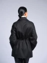 Пальто женское чёрное AOSILEIBANG fashion 1395-8