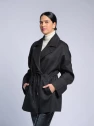 Пальто женское чёрное AOSILEIBANG fashion 1395-8