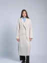 Пальто женское молочное AOSILEIBANG fashion 1157-1L