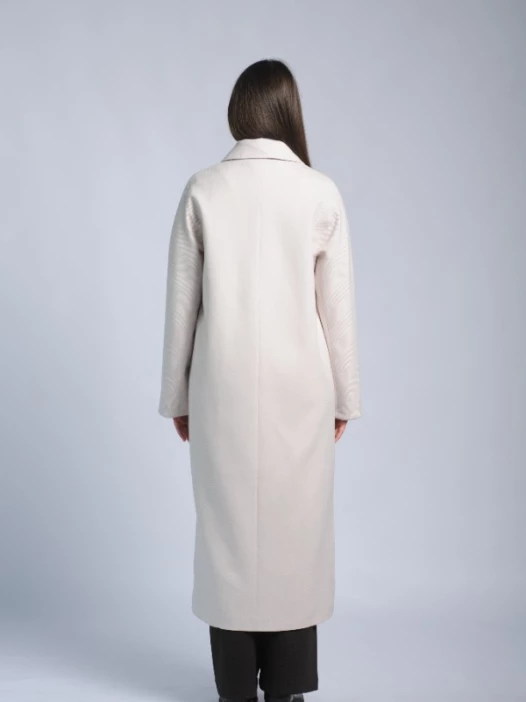 Пальто женское молочное AOSILEIBANG fashion 1157-1L