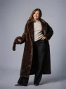 Шуба женская коричневая AOSILEIBANG fashion 9699-L